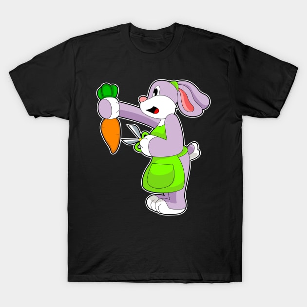 Rabbit Hairdresser Scissors Carrot T-Shirt by Markus Schnabel